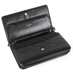 Chanel Camelia Wallet on Chain Black