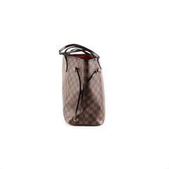 Louis Vuitton Neverfull MM Damier Ebene Bag With Pouch
