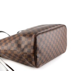 Louis Vuitton Neverfull MM Damier Ebene Bag With Pouch