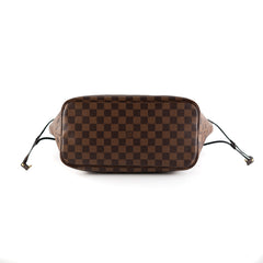 Louis Vuitton Neverfull MM Damier Ebene Bag With Pouch