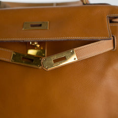 Hermes Kelly 28 Epsom Gold Bag - K Circle Stamp