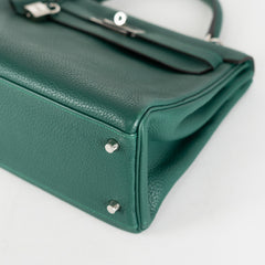 Hermes Kelly 32 Green Malachite Togo - Q Stamp