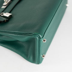 Hermes Kelly 32 Green Malachite Togo - Q Stamp