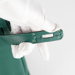 Hermes Kelly 32 Green Malachite Togo - Q Stamp