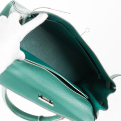 Hermes Kelly 32 Green Malachite Togo - Q Stamp