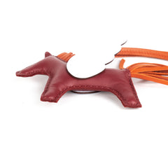 Hermes Rodeo Pegasus Charm PM Burgundy/Cornaline/ Bleu Brume - Stamp U
