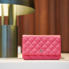 ITEM 23 - Chanel Matelasse Caviar Wallet On Chain WOC Pink HOLD BC