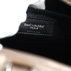 Saint Laurent Uptown Croc-Leather Tote Small Taupe