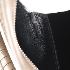 Saint Laurent Uptown Croc-Leather Tote Small Taupe