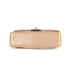 Chanel Patent Medium Classic Flap Beige
