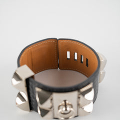 Hermes Shiny Alligator Collier de Chien Bracelet