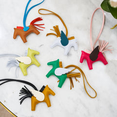 Hermes Rodeo PM Gold/Rouge Indien/Blue Celeste