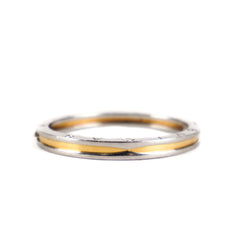 Bvlgari B.Zero1 Two Tone Bangle 18k Steel & Yellow Gold