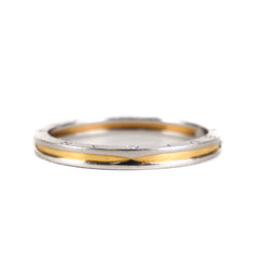 Bvlgari B.Zero1 Two Tone Bangle 18k Steel & Yellow Gold