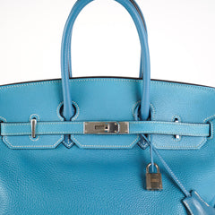 Hermes Birkin 35 Blue Jean - [H] Square