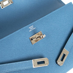 Hermes Kelly Wallet Blue