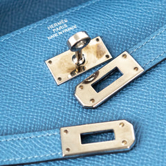 Hermes Kelly Wallet Blue