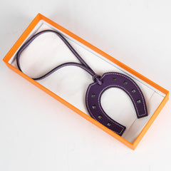 Hermes Horseshoe Bag Charm Purple