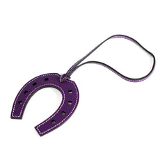 Hermes Horseshoe Bag Charm Purple