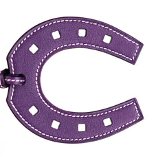 Hermes Horseshoe Bag Charm Purple