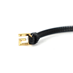 Gucci Leather Bracelet with Square G
