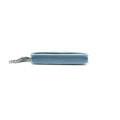 Chanel Caviar Wallet On Chain Light Blue