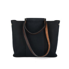 Hermes Canvas Bag Black - M Stamp