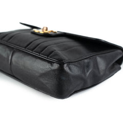 Chanel CC Vertical Jumbo Flap Caviar Black