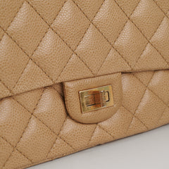 Chanel 2.55 Reissue 227 Caviar Beige with Olive Undertone