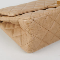 Chanel 2.55 Reissue 227 Caviar Beige with Olive Undertone