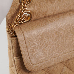 Chanel 2.55 Reissue 227 Caviar Beige with Olive Undertone