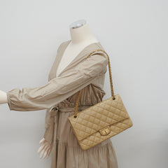 Chanel 2.55 Reissue 227 Caviar Beige with Olive Undertone