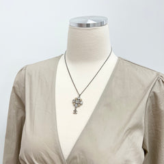 Chanel Crystal CC Logo Pendant Necklace Costume Jewellery