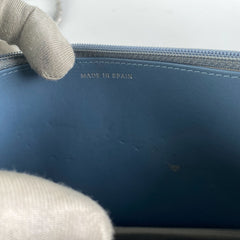 Chanel Caviar Wallet On Chain Light Blue