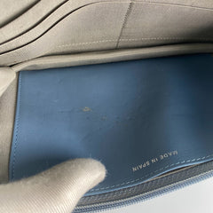 Chanel Caviar Wallet On Chain Light Blue