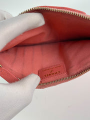 Chanel Caviar Coral Phone-Cardholder Holder
