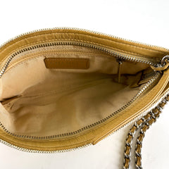 Chanel Camellia No. 5 Chocolate Canvas Pochette