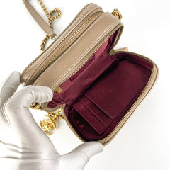 Chanel Calfskin Crossbody Bag Nude