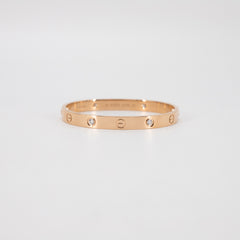 Cartier Love Bangle with 4 Diamonds Pink Gold 16 Jul18