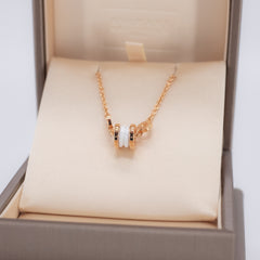 Bvlgari B.Zero1 Mini Pink Gold White Ceramic Bracelet