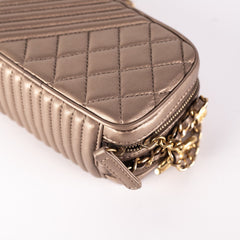 Chanel Calfskin Crossbody Bag Nude