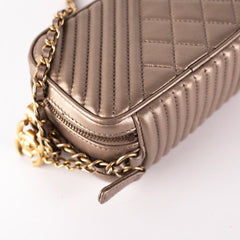 Chanel Calfskin Crossbody Bag Nude