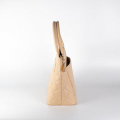 Chanel Quilted Caviar Madelion Tote Beige