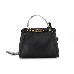 Fendi Peekaboo Medium Calfskin Studded Black GHW