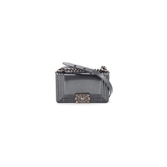 Chanel Patent Small Boy Grey