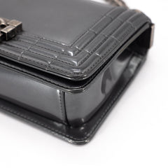 Chanel Patent Small Boy Grey