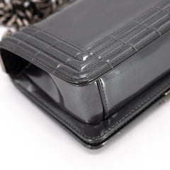 Chanel Patent Small Boy Grey