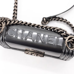 Chanel Patent Small Boy Grey
