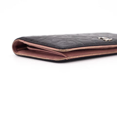 Chanel Camelia Wallet Black