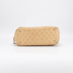 Chanel Quilted Calfskin Top handle Bag Beige